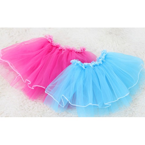 Kids ballet performance tutu skirts for pink blue kids kindergarten girls platters competition gymnastics dancing skirts